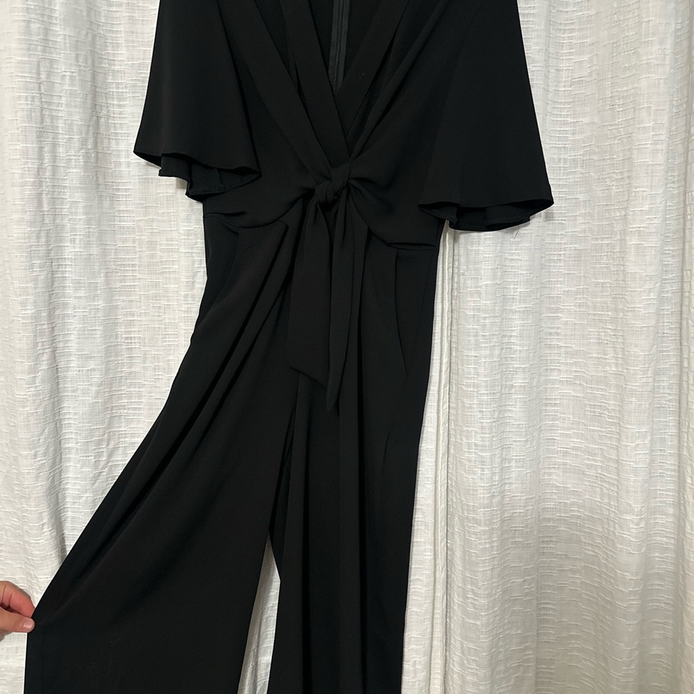Bella and Blue Black Jumpsuit with Tie Detail